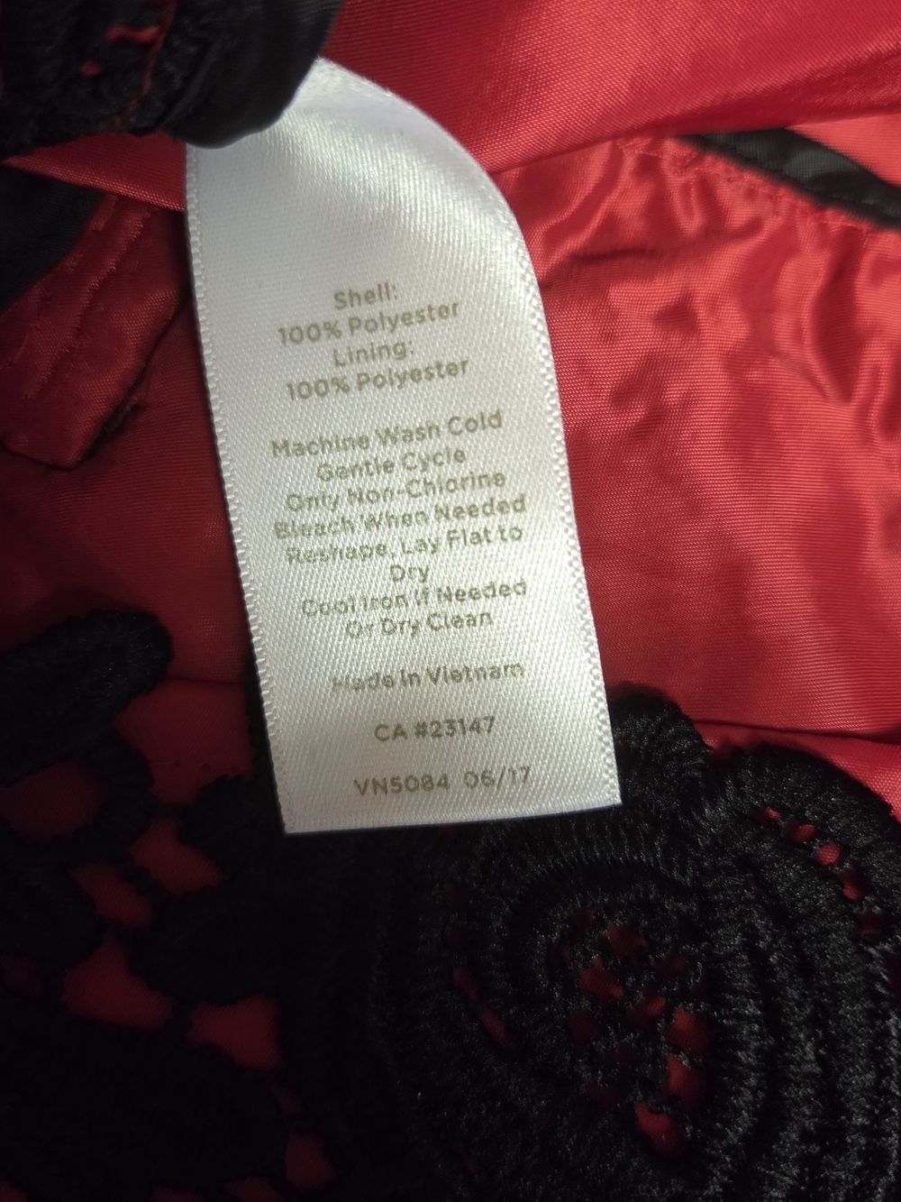 NWT RSVP by Talbots Black Lace Pencil Skirt Red 10. #0324 - Picture 5 of 8